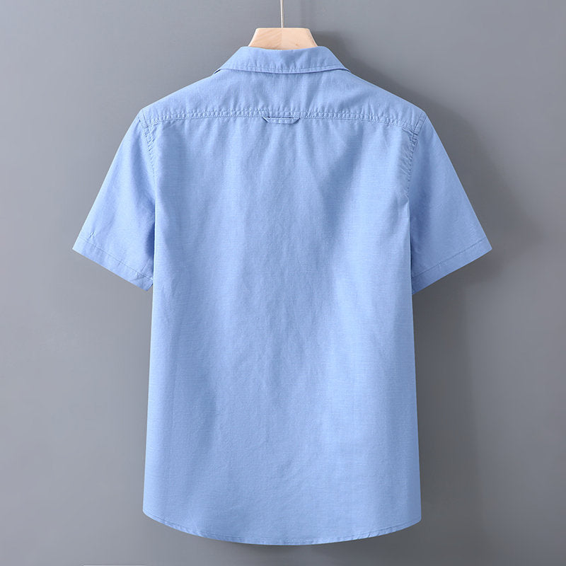 Linen Vintage Square Neck Short Sleeve Shirt