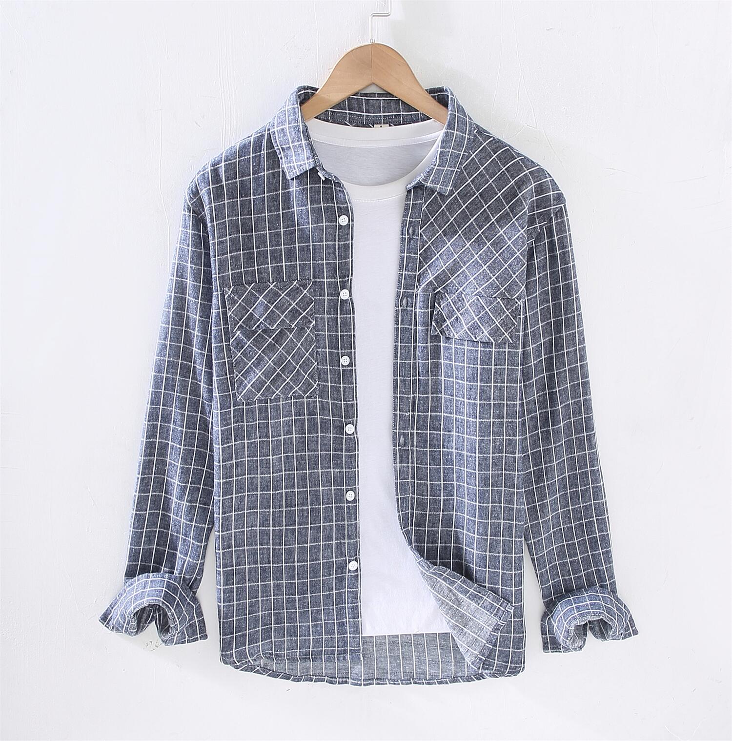 Plaid Square Collar Shirt - Casual Workwear