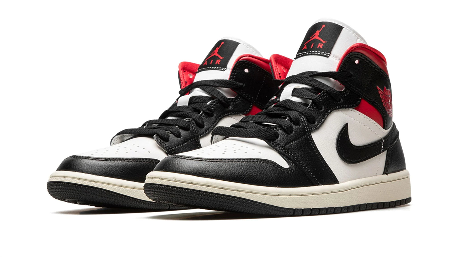 AIR JORDAN 1 MID WMNS "Black / Gym Red / Sail"