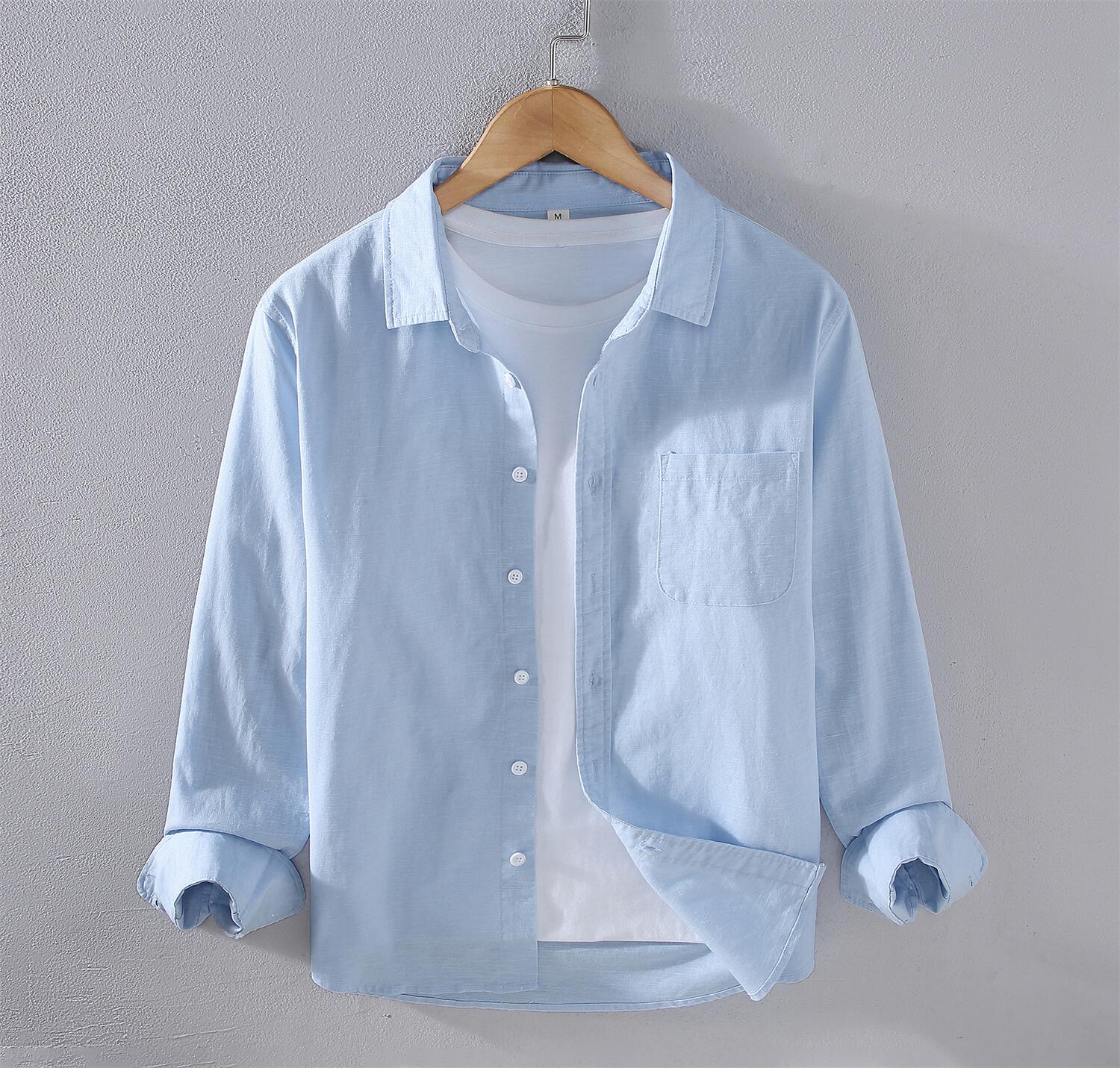 Retro Linen Cotton Long Sleeve Shirt