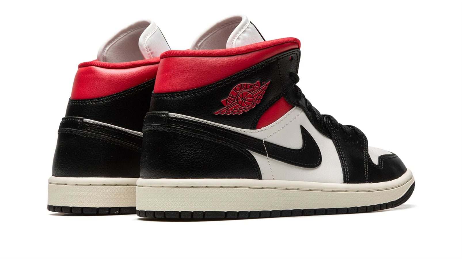 AIR JORDAN 1 MID WMNS "Black / Gym Red / Sail"