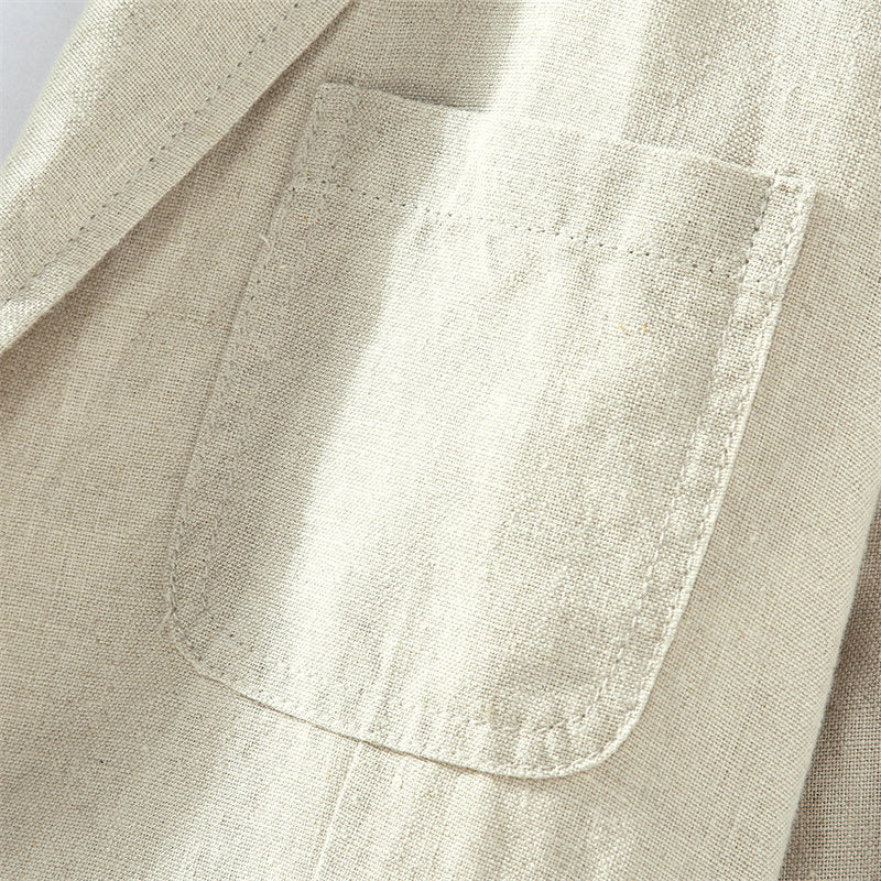 Casual Pure Linen Suit Jacket