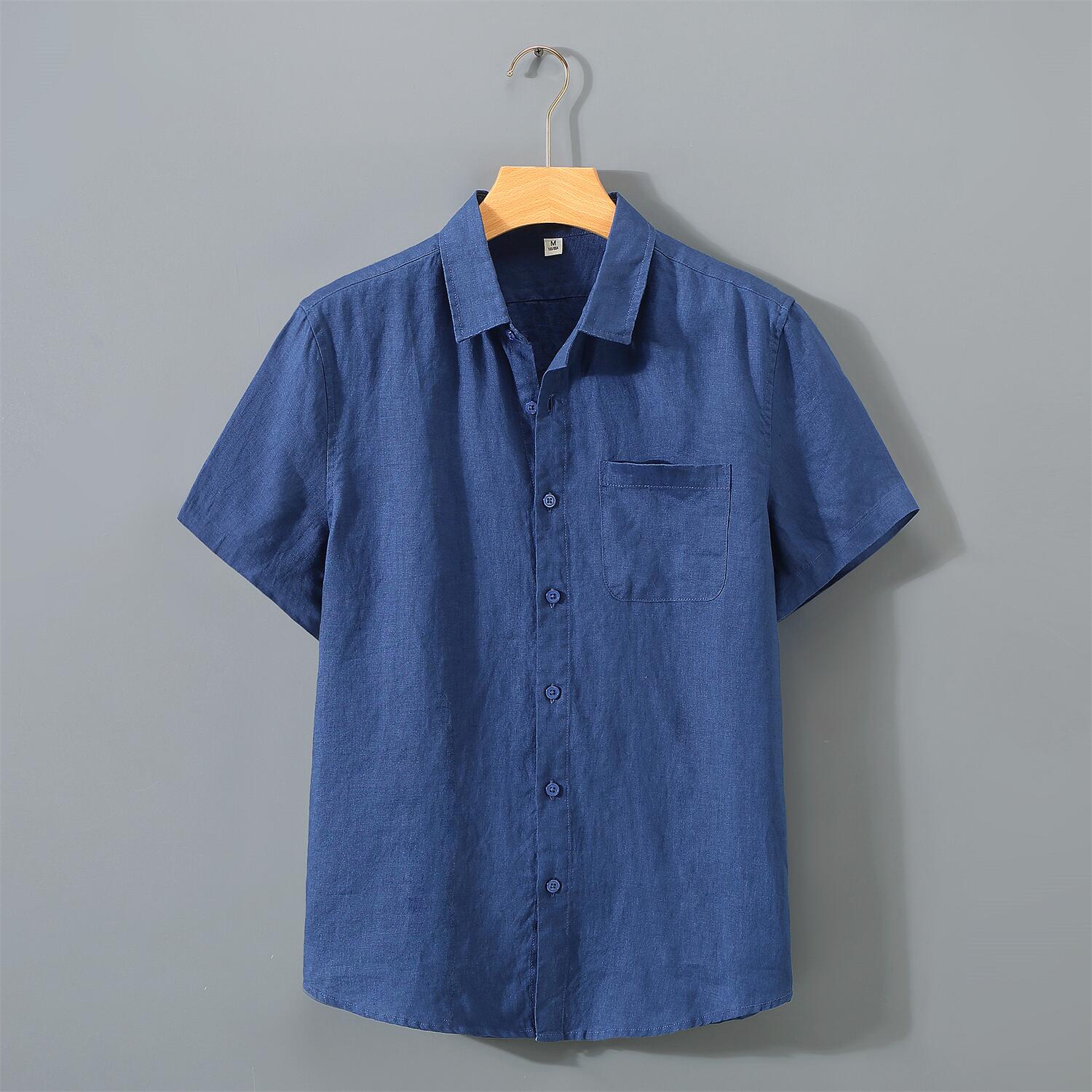 Shirt for men Vintage Linen shirt for men, Blue WILLOW Shirt, linen shirt with buttons Clothing for men, Handmade clothing Anniversary gift outlet